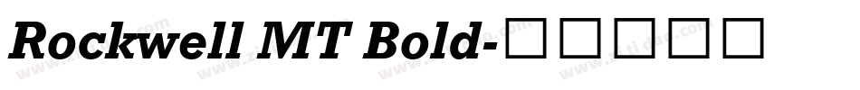 Rockwell MT Bold字体转换